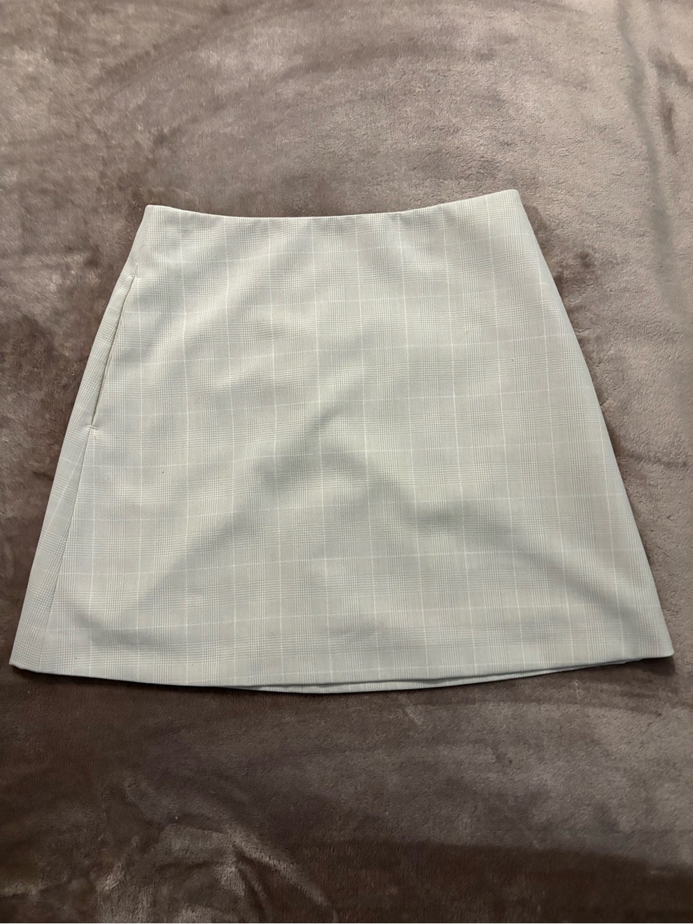 Wilfred Mini Skirt Women’s Size 2 Cream Plaid Print Windowpane Mini Skirt